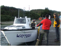 Entregando embarcacion