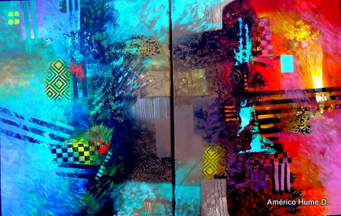 CUADROS MODERNOS CHILE MUNDOS DUAL